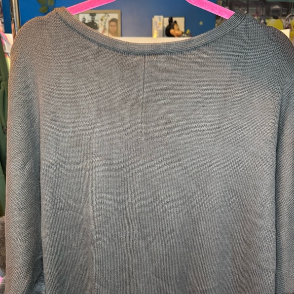 Chico’s size 3(16) Faux Fur Cuff Brown Sweater - Picture 4 of 8